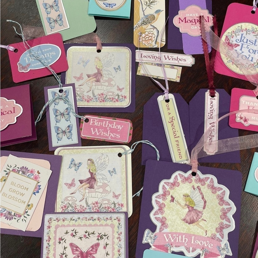 25 pcs Fairy Hang Tags Notecards Scrapbooking